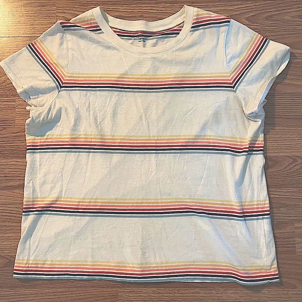 Madewell striped Cropped T